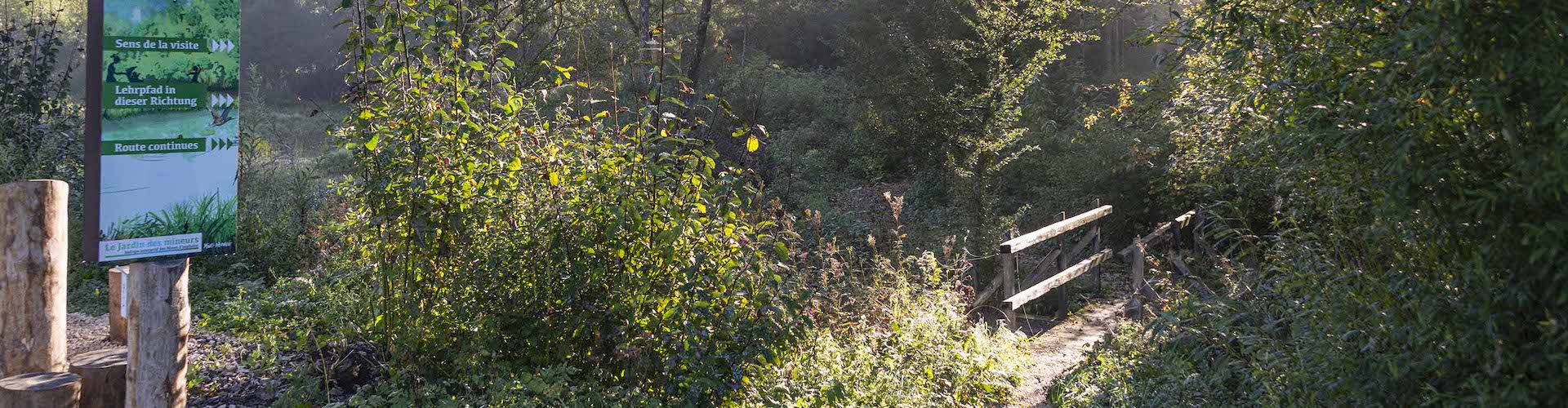 L'entrée du Jardin des mineurs, dans le Val-de-Travers